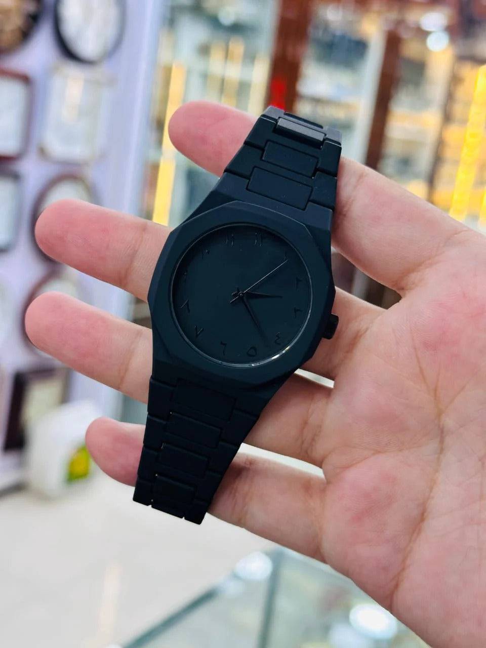Black Aura Arabic Men's Watch - Full black
