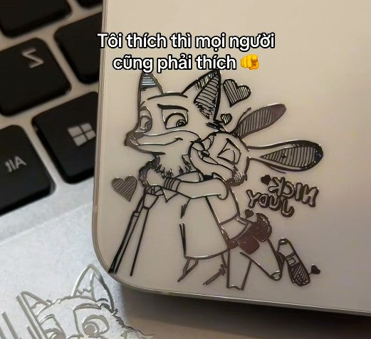 3D Animal Crossing Metallic Stickers