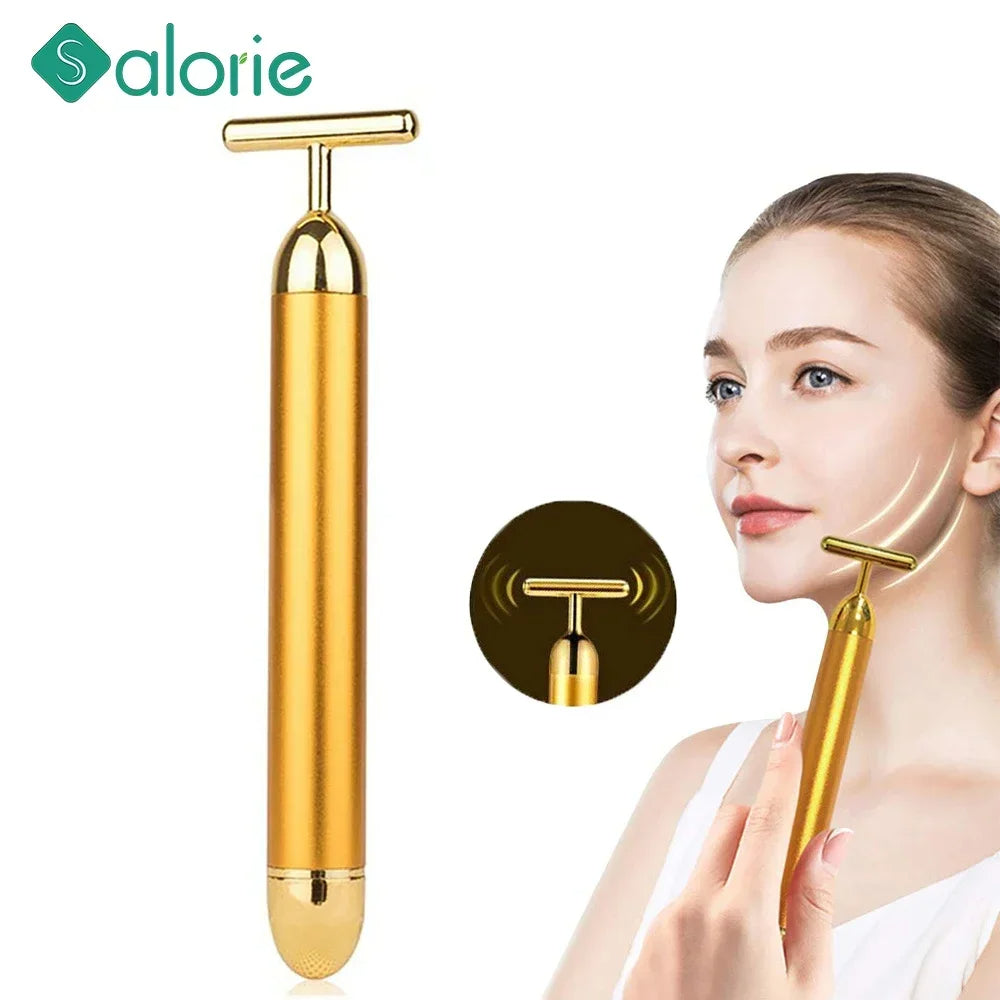 24K Gold Electric Facial Massage Roller