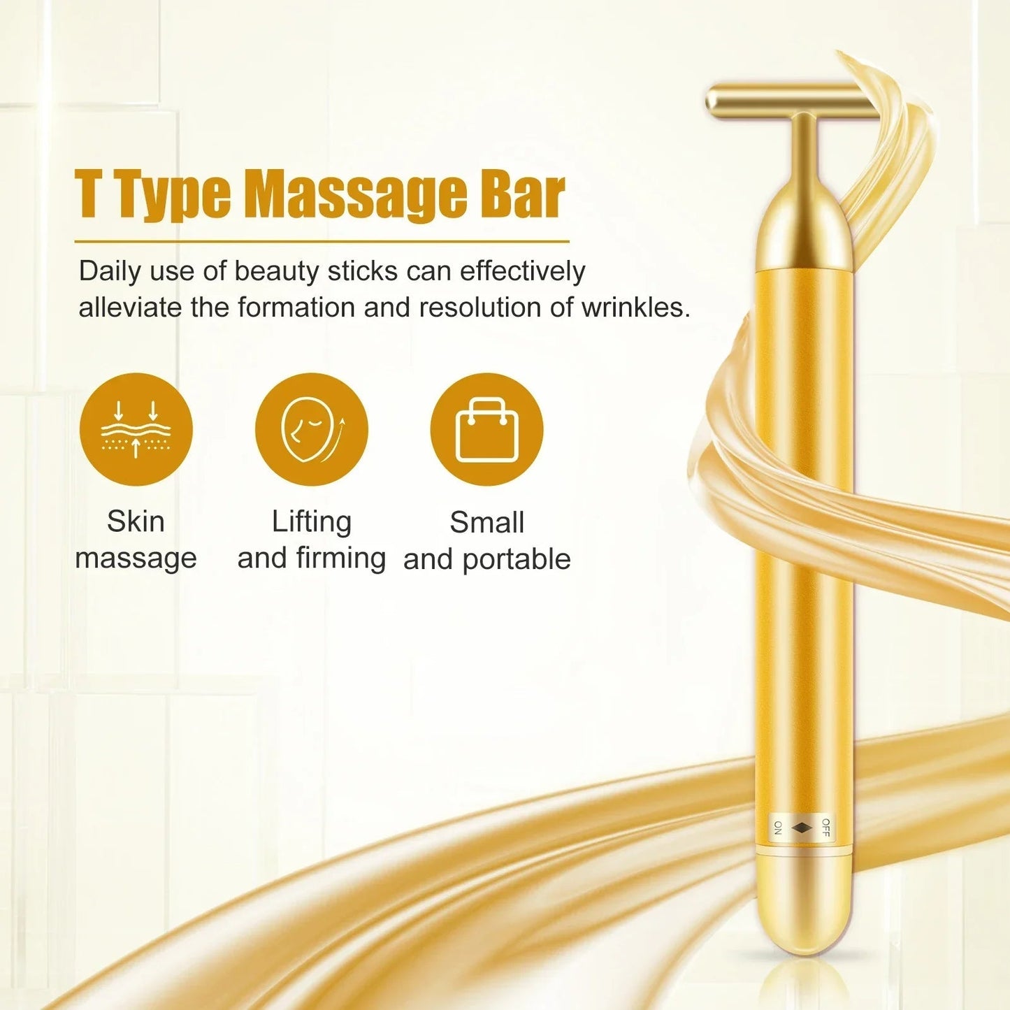 24K Gold Electric Facial Massage Roller