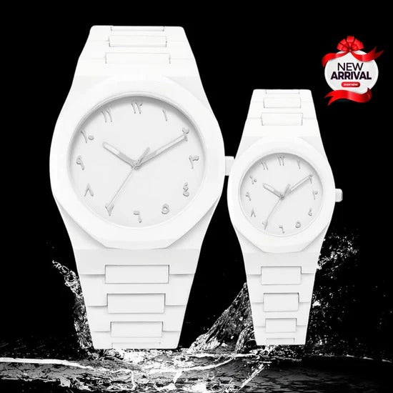 White Aura Couple Watches